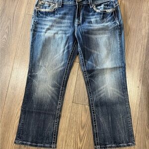 Miss Me Faded Blue crop Jeans
